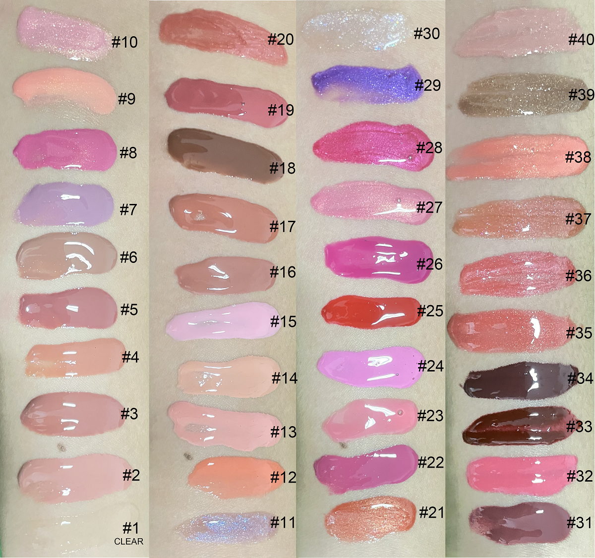 Waterproof 30 Colors Glossy Sexy Nude Liquid Lip Gloss